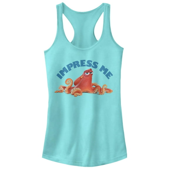 Junior's Finding Dory Hank Impress Me  Racerback Tank Top Cancun Small
