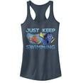 thumbnail image 1 of Junior's Finding Dory Just Keep Swimming Current  Racerback Tank Top Indigo Large, 1 of 3