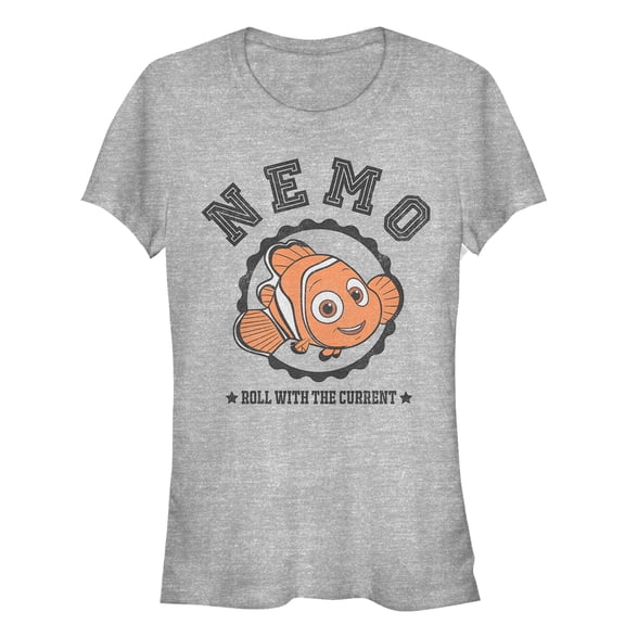 Junior's Finding Dory Nemo Roll with Current Graphic Tee Athletic Heather 2X Large