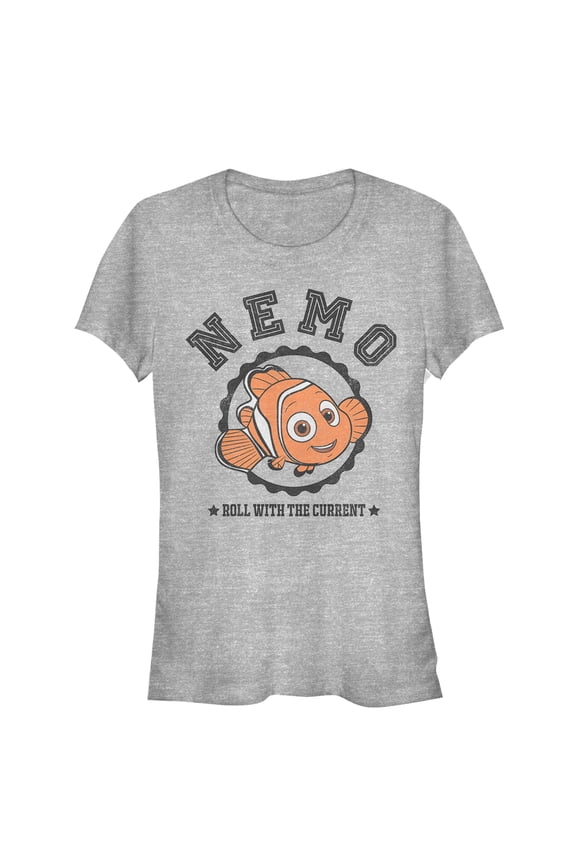 Junior's Finding Dory Nemo Roll with Current Graphic Tee Athletic Heather 2X Large