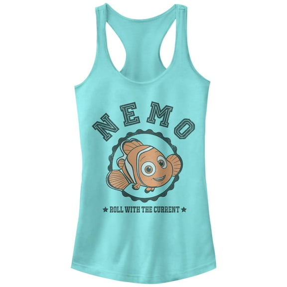 Junior's Finding Dory Nemo Roll with Current Racerback Tank Top Cancun Medium