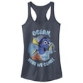 thumbnail image 1 of Junior's Finding Dory Ocean Here We Come  Racerback Tank Top Indigo 2X Large, 1 of 3