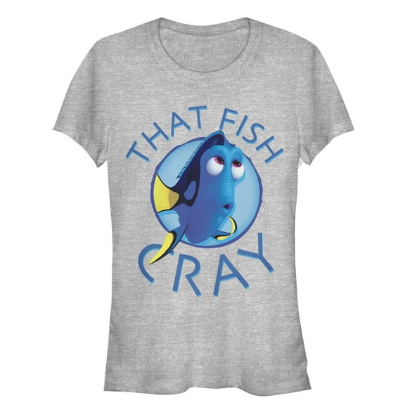 Junior's Finding Dory That Fish Cray  Graphic Tee Athletic Heather 2X Large