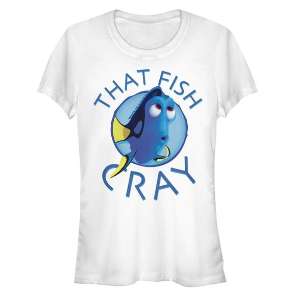 Junior's Finding Dory That Fish Cray Graphic Tee White Small