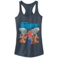 thumbnail image 1 of Junior's Finding Dory Whole Gang  Racerback Tank Top Indigo Small, 1 of 3