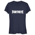 thumbnail image 1 of Junior's Fortnite Classic White Logo Graphic Tee Navy Blue Large, 1 of 3