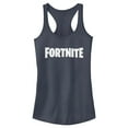 thumbnail image 1 of Junior's Fortnite Classic White Logo Racerback Tank Top Indigo X Large, 1 of 4