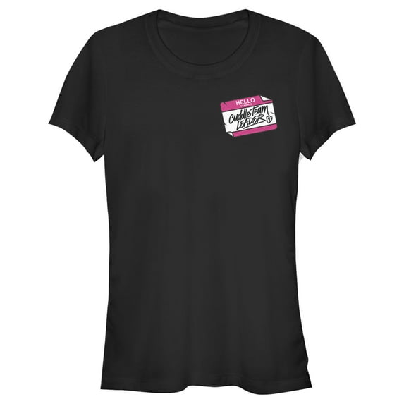 Junior's Fortnite Cuddle Name Tag  Graphic Tee Black Medium