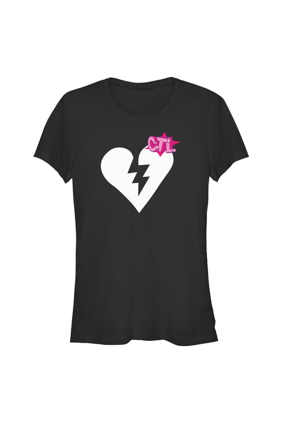 Junior's Fortnite Cuddle Team Leader Broken Heart Graphic Tee Black Small