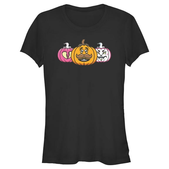 Junior's Fortnite Halloween Character Jack-O'-Lanterns  Graphic Tee Black Medium