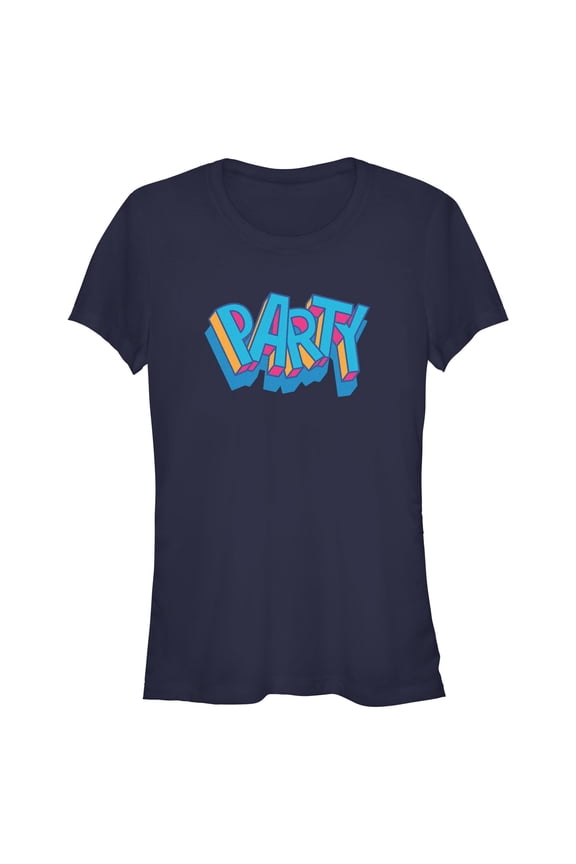 Junior's Fortnite Loot Drop Party  Graphic Tee Navy Blue Large