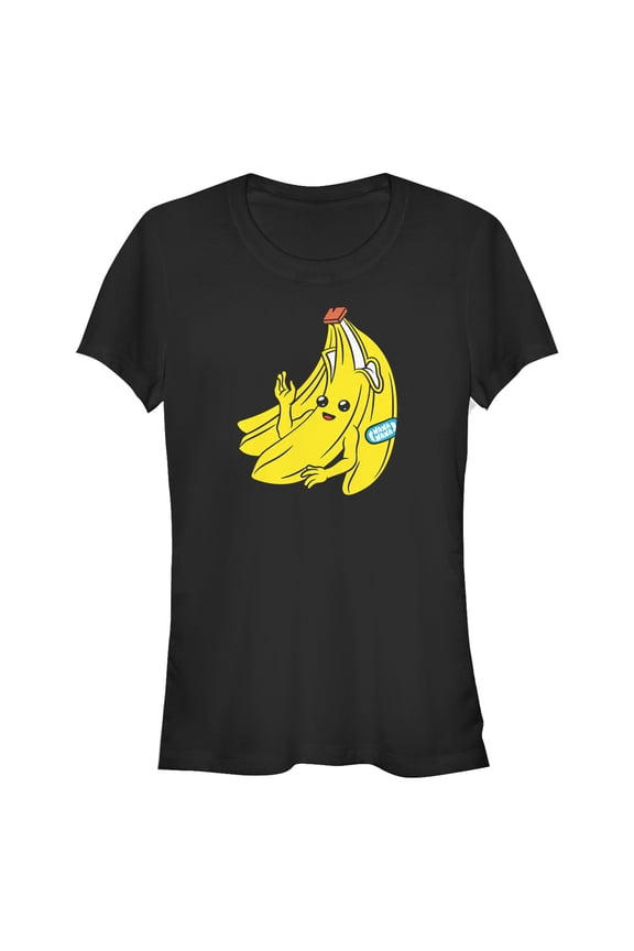 Junior's Fortnite Peely Bundle  Graphic Tee Black Large