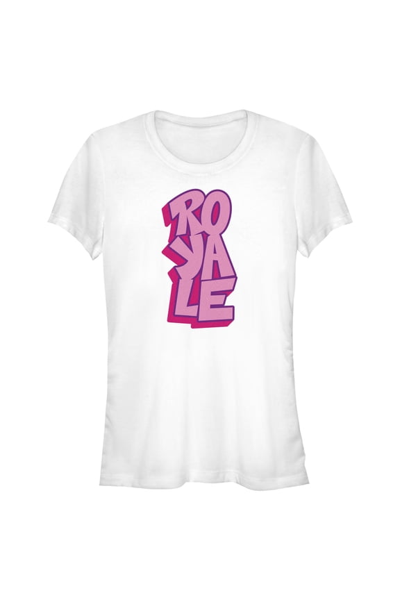 Junior's Fortnite Pink Royale  Graphic Tee White Small