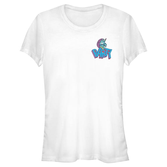 Junior's Fortnite Rainbow Smash Party Graphic Tee White Large