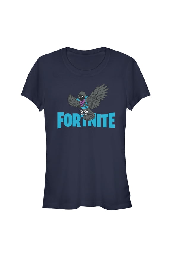 Junior's Fortnite Raven Logo Graphic Tee Navy Blue 2X Large