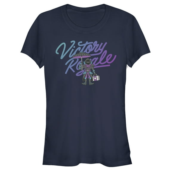 Junior's Fortnite Raven Victory Royale Graphic Tee Navy Blue 2X Large