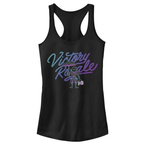 Junior's Fortnite Raven Victory Royale Racerback Tank Top Black Small