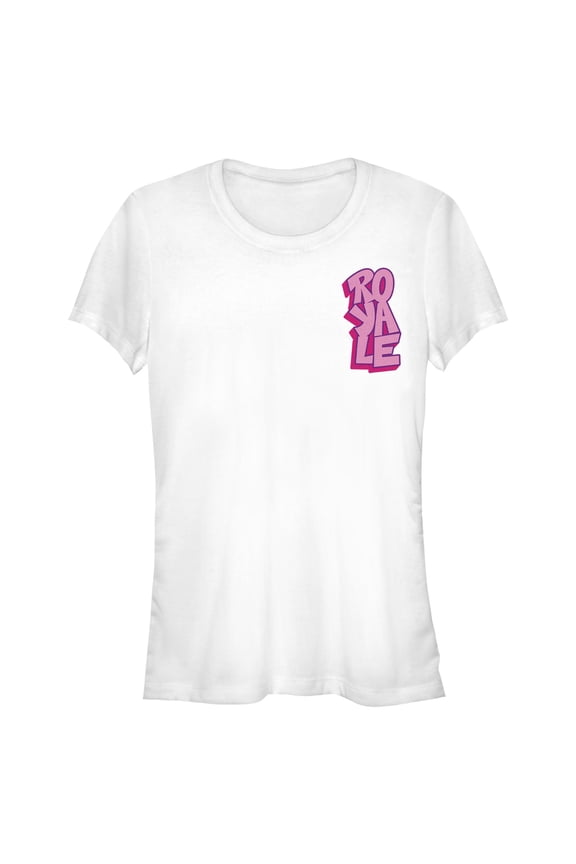 Junior's Fortnite Small Pink Royale Graphic Tee White Medium