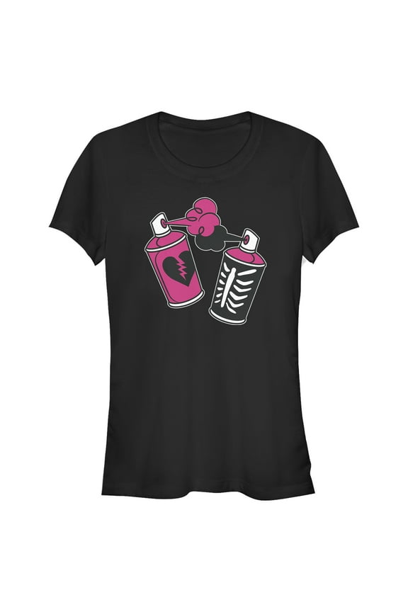 Junior's Fortnite Spray Can Graffiti Graphic Tee Black X Large