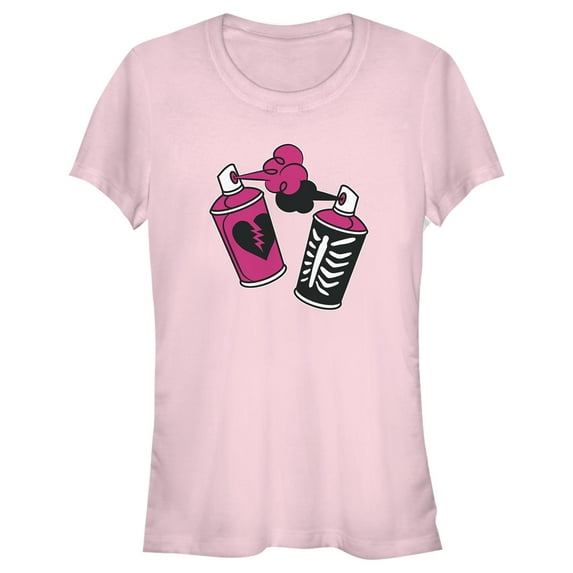 Junior's Fortnite Spray Can Graffiti Graphic Tee Light Pink Large