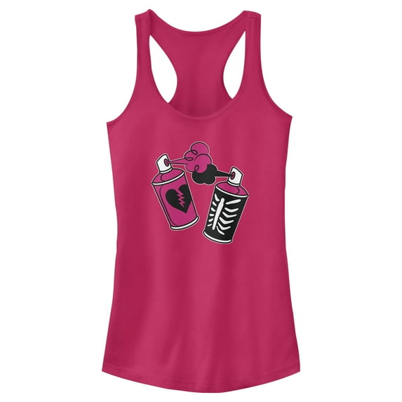 Junior's Fortnite Spray Can Graffiti Racerback Tank Top Dark Pink X Large