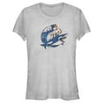 thumbnail image 1 of Junior's Fortnite Surfer Meowscles  Graphic Tee Athletic Heather 2X Large, 1 of 3