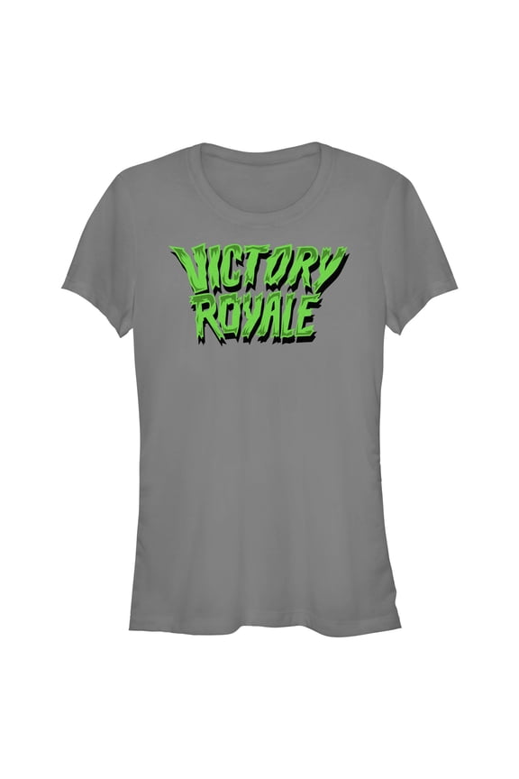 Junior's Fortnite Victory Royale Slime  Graphic Tee Charcoal 2X Large
