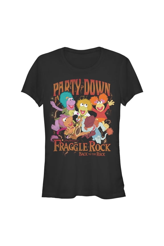 Junior's Fraggle Rock Party Down Graphic T-Shirt