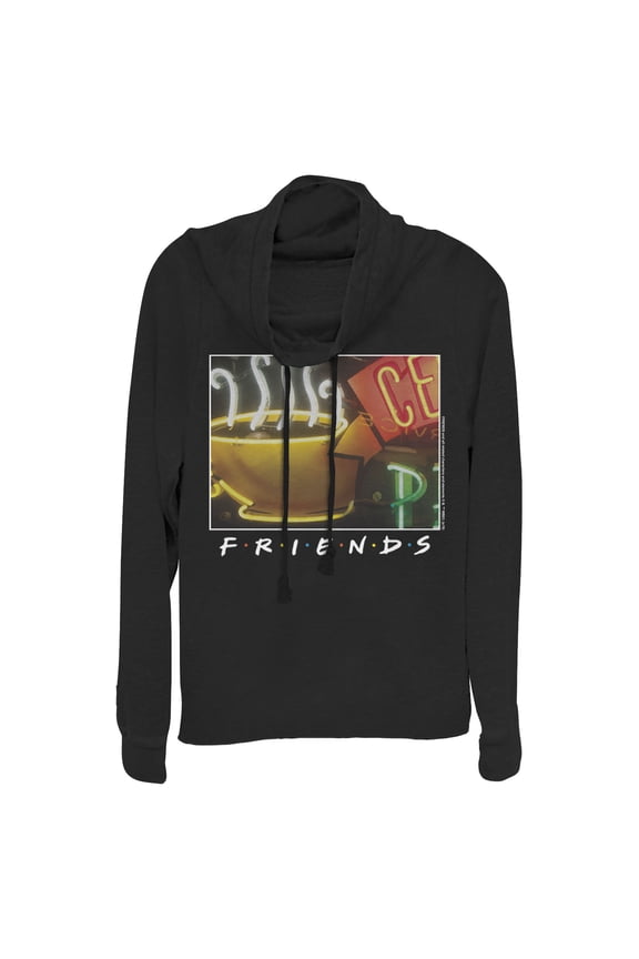 Junior's Friends Central Perk Logo  Cowl Neck Sweatshirt
