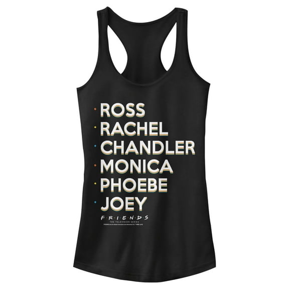 Junior's Friends Character Name List  Racerback Tank Top