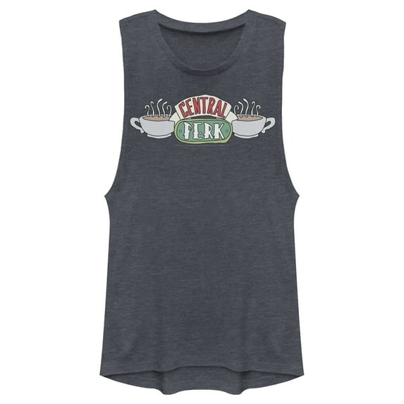 Junior's Friends Classic Central Perk Logo Festival Muscle Graphic T-Shirt