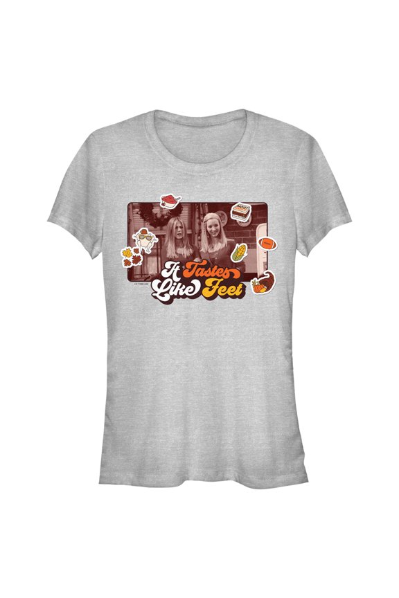 Junior's Friends It Tastes Like Feet Thanksgiving Icons Scene Graphic T-Shirt