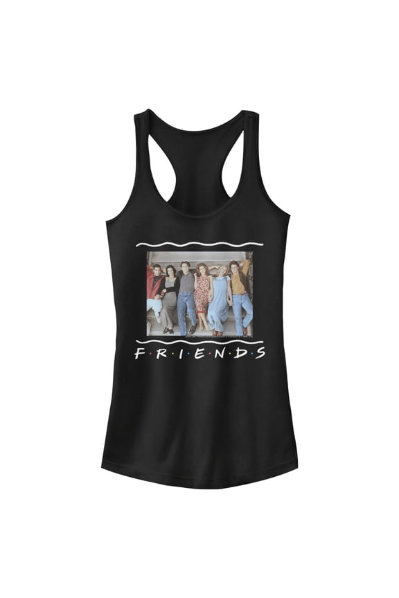 Junior's Friends Stair Group Pose Racerback Tank Top