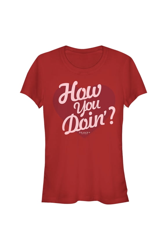 Junior's Friends Valentine's Day How You Doin' Heart Graphic T-Shirt
