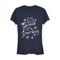 thumbnail image 1 of Junior's Frozen 2 All Searching  Graphic Tee Navy Blue Small, 1 of 2