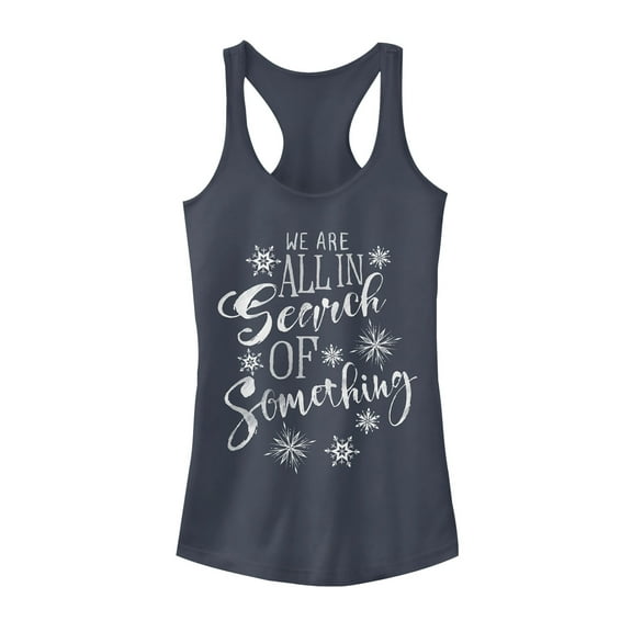 Junior's Frozen 2 All Searching Racerback Tank Top Indigo 2X Large