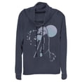 thumbnail image 1 of Junior's Frozen 2 Anna Winter Wind  Cowl Neck Sweatshirt Navy Blue Small, 1 of 3