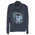 thumbnail image 1 of Junior's Frozen 2 Bruni The Salamander Watercolor Portrait  Cowl Neck Sweatshirt Navy Blue Medium, 1 of 3