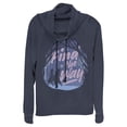 thumbnail image 1 of Junior's Frozen 2 Elsa Anna Find The Way Silhouettes Poster  Cowl Neck Sweatshirt Navy Blue X Large, 1 of 3