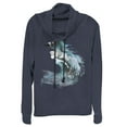 thumbnail image 1 of Junior's Frozen 2 Elsa Horse Water Spirit  Cowl Neck Sweatshirt Navy Blue Medium, 1 of 3
