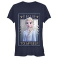 thumbnail image 1 of Junior's Frozen 2 Elsa True To Myself Poster Graphic Tee Navy Blue Small, 1 of 2