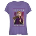 thumbnail image 1 of Junior's Frozen 2 Live Your Truth Poster Graphic Tee Purple Medium, 1 of 2