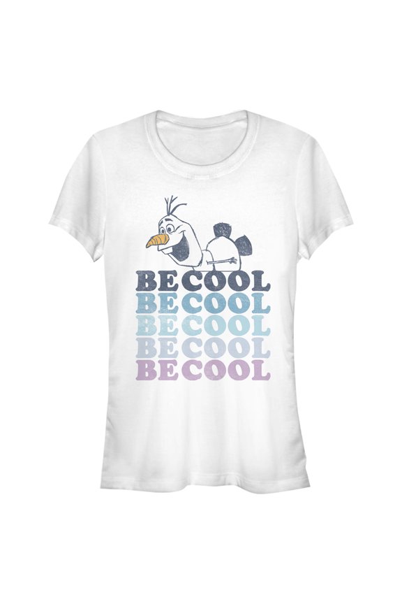 Junior's Frozen 2 Olaf Be Cool Graphic Tee White Large