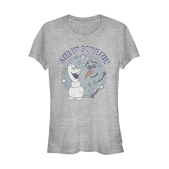 Junior's Frozen 2 Olaf Stir Up Fun Graphic Tee Athletic Heather Large
