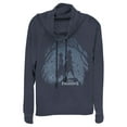 thumbnail image 1 of Junior's Frozen 2 Sister Shadows Cowl Neck Sweatshirt Navy Blue X Large, 1 of 3