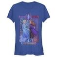 thumbnail image 1 of Junior's Frozen 2 Sister Stained Glass  Graphic Tee Royal Blue X Large, 1 of 2