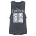 thumbnail image 1 of Junior's Frozen Character Squares  Festival Muscle Graphic Tee Denim Blue Heather 2X Large, 1 of 3