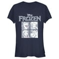 thumbnail image 1 of Junior's Frozen Character Squares  Graphic Tee Navy Blue Large, 1 of 2