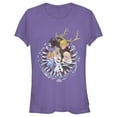 thumbnail image 1 of Junior's Frozen Character Wreath  Graphic Tee Purple Medium, 1 of 2