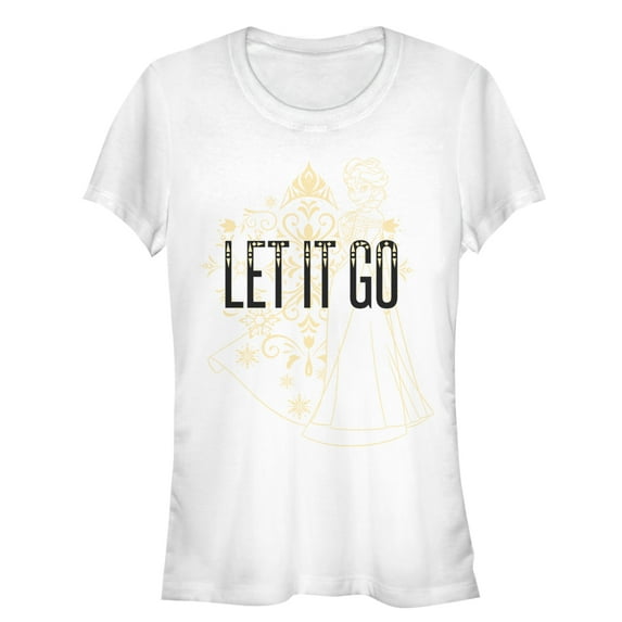 Junior's Frozen Elsa Let It Go Graphic Tee White 2X Large